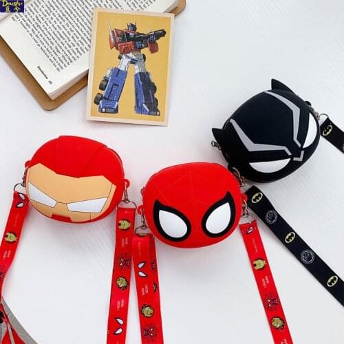 New The Avengers Cute Crossbody Bags Disney Marvel Anime Cartoon Silicone Coin Purse Kids Birthday Gifts Purses and Handbags