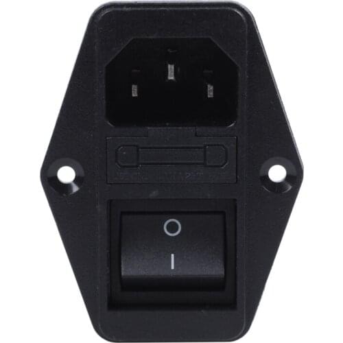 Solder Lug Terminals IEC 320 C14 EMI Filter + Boat Switch + Fuse Holder