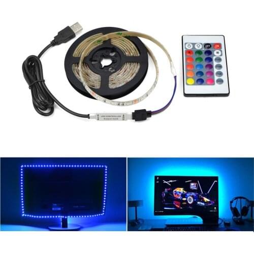 USB RGB LED Lamp Light DC 5V Flexible LED Light Tape Ribbon TV Light Desktop Cabinet Backlighting SMD2835 LED Light Tape Diode