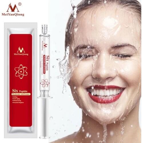 Six Peptide Hyaluronic Acid Essence Anti Aging Anti Wrinkle Lifting Face Serum Repair Concentrate Rejuvenation Skin Care Cream