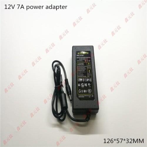 Lighting Transformers 12V 7A 8A 10A UK US EU AU plug ac/dc 100-240v to 12 led strip power adapter 84w 96w 120w Black drive power
