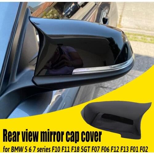 Horn Rearview Mirror caps Replacement Black M3 Style Mirror cover for BMW 5 6 7 series F10 F11 F18 5GT F07 F06 F12 F13 F01 F02