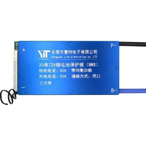 20 String 72V Ternary Lithium Battery Protection Board Power Bms with Temperature Control with Balanced Discharge Short Circuit