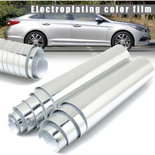 Mirror Vinyl Wrap Car Sticker Silver Chrome Film Bubble Free Decal Sheet Car Styling