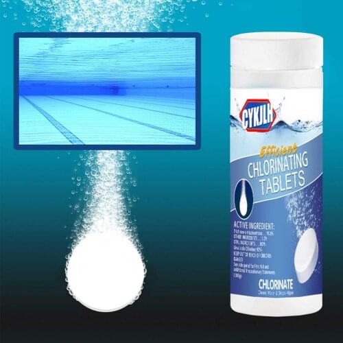 1 Box Swimming Pool Clarifier Effervescent Chlorine Tablets Pool Cleaning Sheet Disinfecting Multifunctional Cleansing Tools