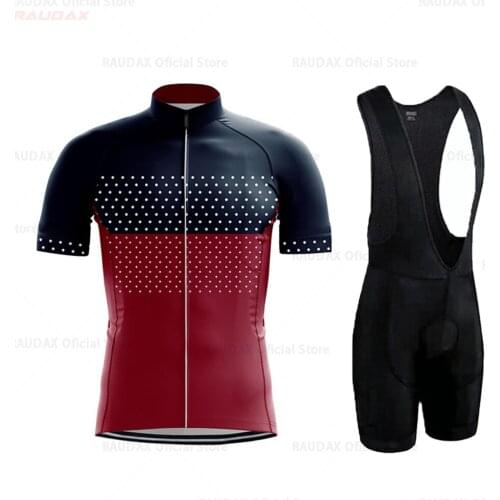 2020 Summer Breathable Men Short Sleeve Cycling Jersey Kit MTB Ropa Ciclismo Bicycle Bike Clothing Bib Shorts Set Jersey Sets