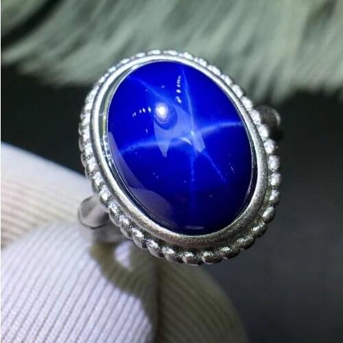 925 Sterling Silver Sapphire Gemstone Wedding Engagement Rings for Women Fine Jewelry Gift Wholesale