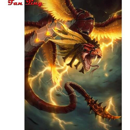 5D DIY Diamond Embroidery Painting Magic Dragon Diamond Painting Cross Stitch Rhinestone Mosaic Home Decoration Gift