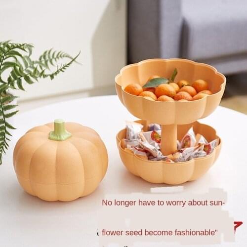 Household Double Layer Candy Pumpkin Fruit Plate Creative Modern Fashion Living Room Snack Dish