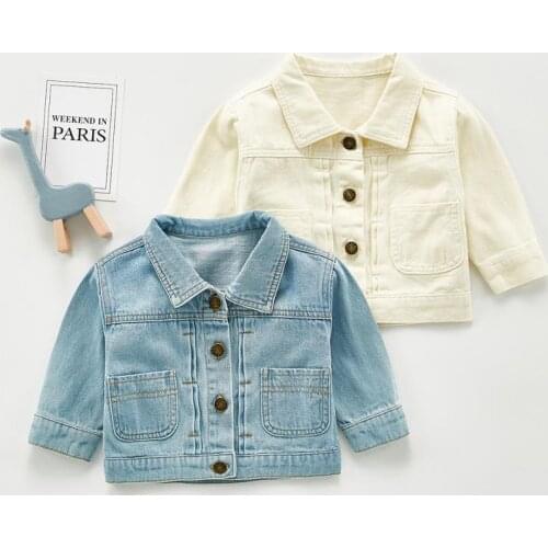 Baby Girls Boys Denim Jacket Spring Autumn Baby Boys Coat Cartoon Outerwear Toddler Girls Coat Clothes Children Clothing Outfits