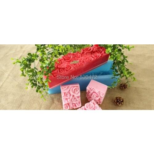 Rose shape rectangle silicone Mold soap toast mould 800 g Capacity kitchen tools