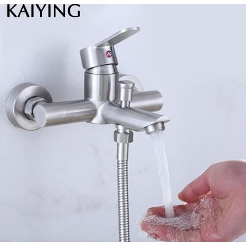 KAIYING Stainless Steel Bathtub Faucets Single Handle Hot & Cold Water Tap,2213