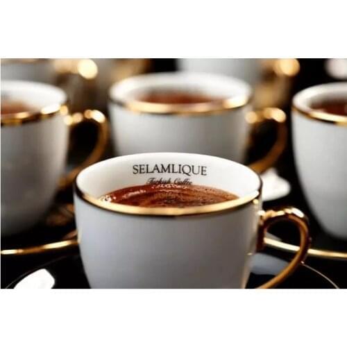 Selamlique Okkali Turkish Coffee dark roast 125 gr special flavor ethnic local coffee beans in special box