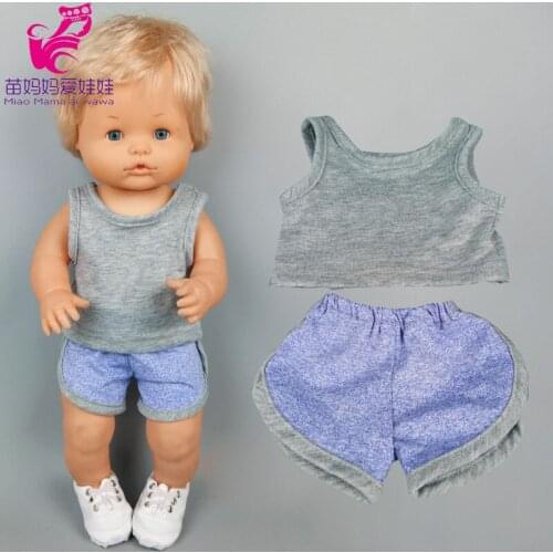 40cm Nenuco doll boy clothes sport short for 38cm dolls clothes Ropa y su Hermanita doll track suit