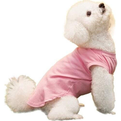 Dog Summer Vest New Solid Color Singlet Large Size Polyester Material T-Shirt Casual Style High-Quality Comfortable Health Safe