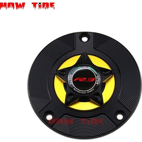 LOGO YZF-R3 Motorcycle Accessories Gas Fuel Tank Cap Cover CNC Aluminum for YAMAHA YZF R3 YZFR3 YZF-R3 2015-2017