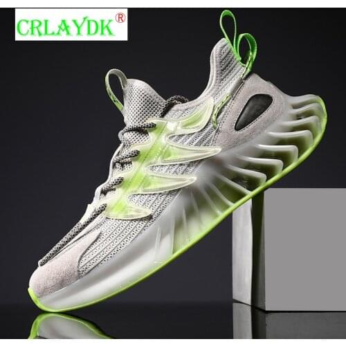 CRLAYDK Fashion Mens Breathable Mesh Casual Shoes Shock Absorbing Running Sneakers Blade Boys Sport Trainers Outdoor Tennis