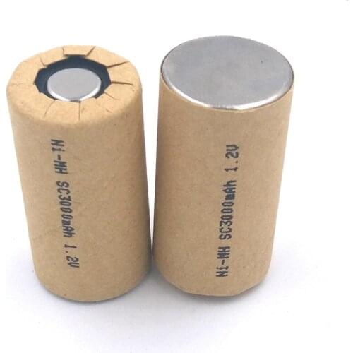 Ni-Mh SC3000mAh 4pcs SC3.0Ah Nimh Power Cell rechargeable battery cell,power tool battery cell,discharge rate 10C Sub-c 3.0Ah