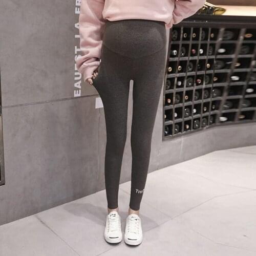 2019 new pregnant women pants spring and summer stomach lift wild wear pregnant women leggings tide mom fashion feet pants