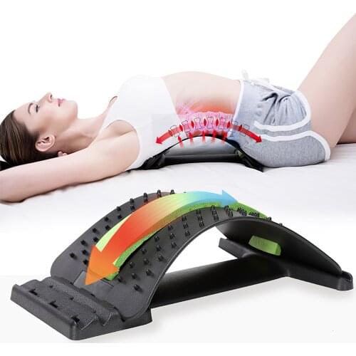 DIOZO NEW Back Massage Waist Muscle Stretcher EquipmentPosture Corrector Stretch Relax Fitness Lumbar Support Tools