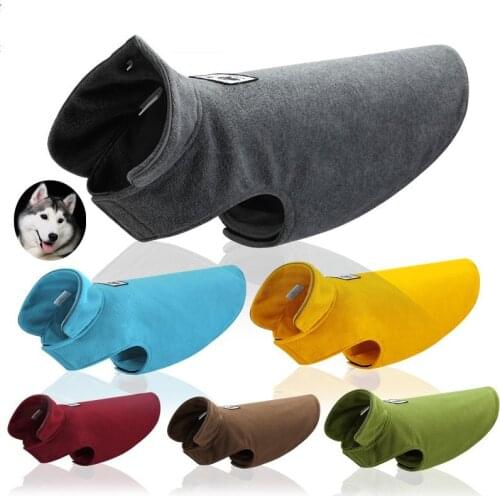 Pet Clothing Coral Fleece Vest For Larger Dogs XS-3 XL Dog Jacket Outdoor Thermal Vest For Pet Cats Chihuahua Akita Hoodies