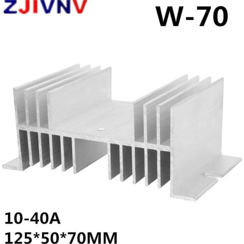 Single phase solid state heat sink W-70 voltage regulator radiating fin size 50*70*125mm 60A heat sink