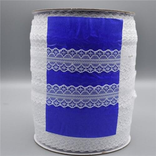 Wholesale 400yards/Roll White Lace Ribbon Width/28mm Lace Trim DIY Embroidered Sewing African Lace Fabric Lace Applique Material