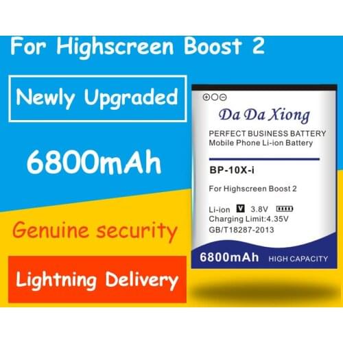 Genuine Security 6800mAh BP-10X-i Battery for Highscreen boost 2 II innos D10 D10F Smartphone Battery