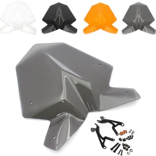 Front Windshield WindScreen PC Plastic Protector For KTM DUKE 125 390 2017-2018 Motorcycle