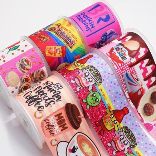 DIY Handmade Materials Printed Grosgrain Ribbon 50 Yard Per Size 52136