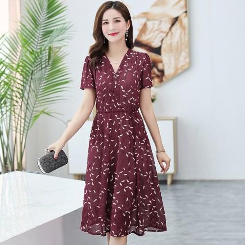 Smiao Summer Chiffon Dresses