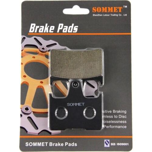 SOMMET Motorcycle Rear Brake Pads Disc 1 pair for Suzuki GSXR 1000 K (2001-2006) GSXR1000 GSXR1000K LT254