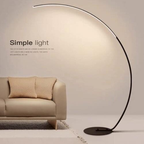 Modern Simple Led Floor Lamp Nordic Bedroom Lamp Living Room Creative Fishing Floor Lamp Vertical Lamp Room Decor Led Lighting