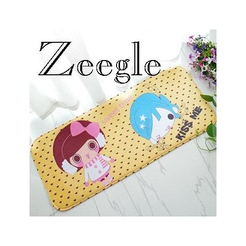 Zeegle Modern Printed Welcome Doormat Water-absorbing Non-slip Bedroom Door Mat Soft Thick Rug Entrance Floor Mats