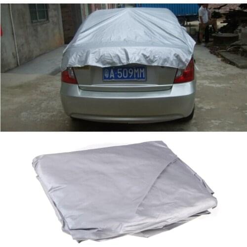 Universal Car Cover Prevent Heat Cold Sun Rain Snow Half Auto Cover for Sedan SUV Pickup PVC Coating Cover M L XL Optional