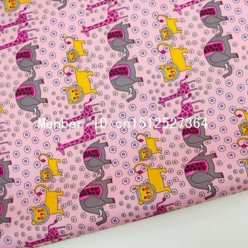 PVC coated waterproof fabric - Elephant/Giraffes/Lion (oink) (WF030)