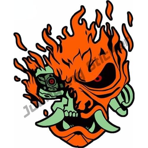 Samurai Funny Car Stickers Vinyl Car Sticker Waterproof Sun Protection Camper Window Decals Scratch-Proof Exterior PVC13x12cm