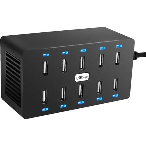 Charge usb multiple USB charger Adapter Intelligent 10 USB Desktop Charge 10 Port Multi Mobile Device Charge For samsung huawei