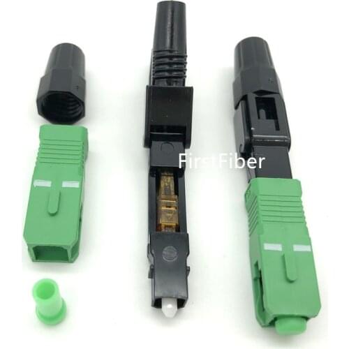 1pcs SC APC Fast adapter Connector adapter support 0.9mm 2.0mm 3.0mm Indoor and FTTH Flat Cable Fast/Quick Field