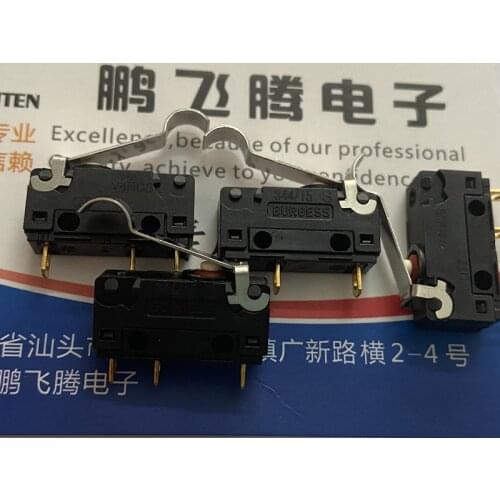 1PCS Swiss BURGESS V4NCS waterproof and dustproof micro switch 3-foot stroke limit reset with swing rod R handle