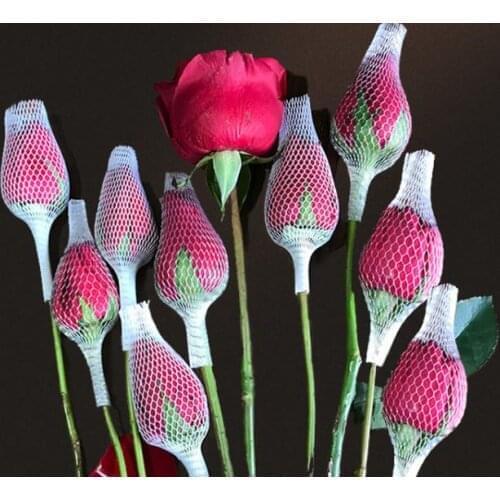 100 pcs Rose net cover protective cover flower protective net wholesale bud protective cover soft white flower cover Flower sale