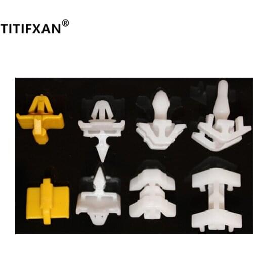 12PCS Auto door guard trim anti-scratch decorative strip wheel arch fastener for Mercedes-Benz C/E/G/S series frame eyebrow clip