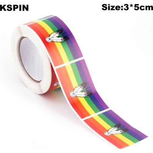 500PCS Stickers 3*5CM New Pride Paper Sticker Label Packaging Seals Crafts Favor Tag Toppers Labels