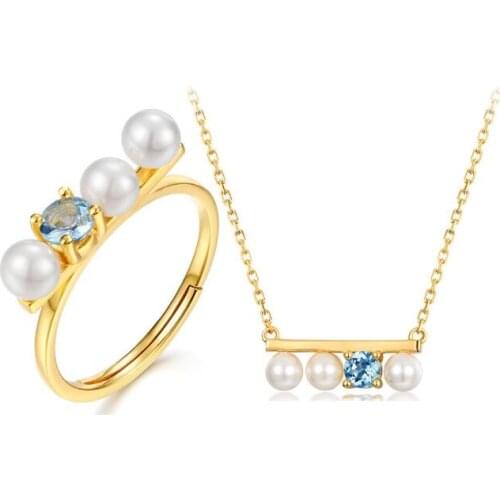 925 Sterling Silver Balance Pearl Zircon Rings Women Jewelry Punk Party Designer Club Cocktail Party Japan Korea Fashion