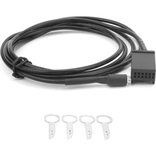 Auto accessorie Adapters Sockets Auxiliary Cable Adapter Car Audio via ‑Enabled Devices with 4 Removal Radio Pins
