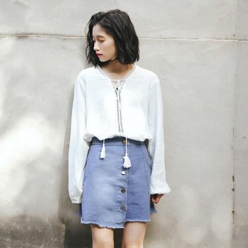 Cheap wholesale 2018 new autumn winter Hot selling womens fashion casual ladies work Shirts G192