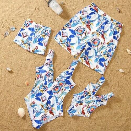 Mommy and Me Clothes Family Look Mommy and Me Swimsuit Summer Swimsuit Print Bikini Set Family Matching Swimwear