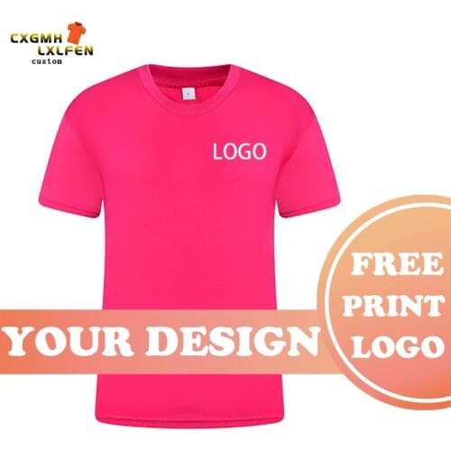Short-sleeved T-shirt all-match high-end custom LOGO half-sleeved pure cotton inner bottoming shirt summer printing text