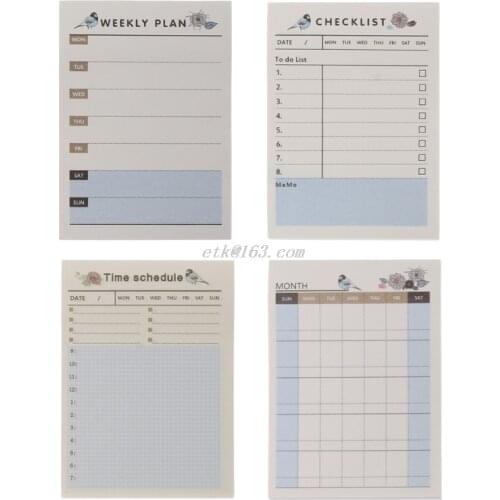 Cute Weekly Monthly Work Planner Notebook Diary Agenda For Kids School Supplies