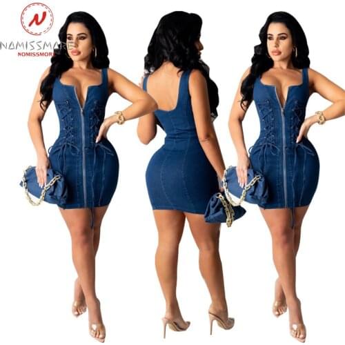 Модные джинсовые платья NOMISSMORE China At AliExpress